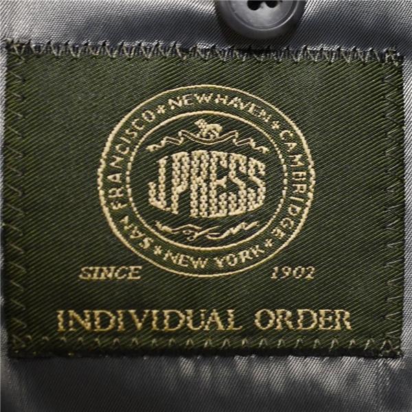 Jプレス 2つボタン シングルスーツ M AB5 ダークグレー ツータック 袖口4つ釦 開き見せ J.PRESS 586 合物 春秋 6XC052 | J.PRESS | 03