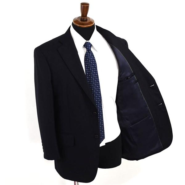 Jプレス 2つボタン シングルスーツ M AB5 ダークネイビー ストライプ 袖口4つ釦 開き見せ J.PRESS 586 合物 春秋 6XC054 | J.PRESS | 01