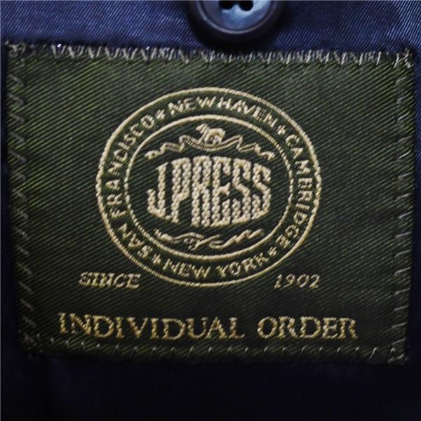 Jプレス 2つボタン シングルスーツ M AB5 ダークネイビー ストライプ 袖口4つ釦 開き見せ J.PRESS 586 合物 春秋 6XC054 | J.PRESS | 03