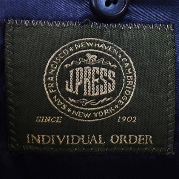 Jプレス 2つボタン シングルスーツ M AB5 ブラック ストライプ ツータック 袖口4つ釦 開き見せ J.PRESS 586 合物 春秋 6XC055 | J.PRESS | 03