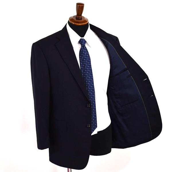 Jプレス 2つボタン シングルスーツ M AB5 ダークネイビー ツータック 袖口4つ釦 開き見せ  J.PRESS 7716371 夏物 春夏 薄手 6XC056 | J.PRESS | 01