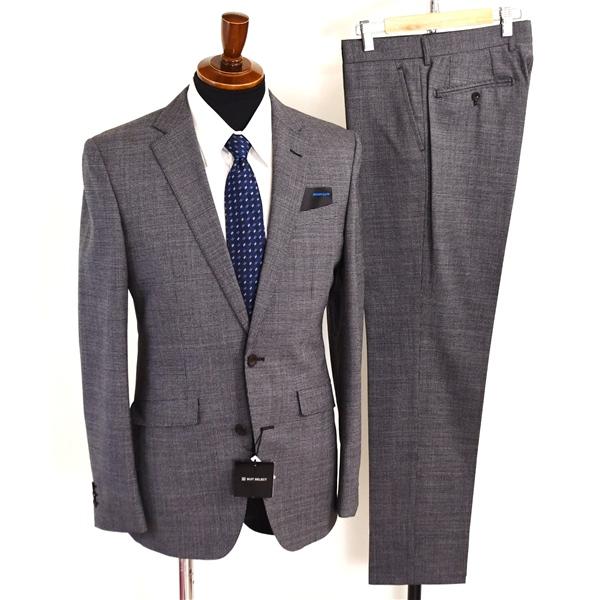 新品同様 未使用品 タグ付き スーツセレクト 2つボタン シングルスーツ M Y6 ダークグレー 千鳥格子 ノータック BLRP1953 春夏 6XC066 | SUIT SELECT