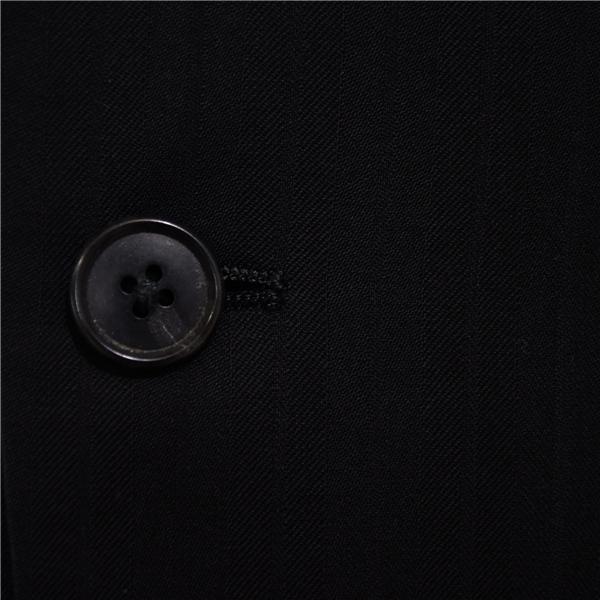 コムサメン 2つボタン シングルスーツ M A6 ブラック ストライプ ノータック 袖口4つ釦 開き見せ 07-02SP29 夏物 春夏 薄手 6XC075 | COMME CA MEN | 02