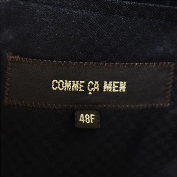 コムサメン 2つボタン シングルスーツ M A6 ブラック ストライプ ノータック 袖口4つ釦 開き見せ 07-02SP29 夏物 春夏 薄手 6XC075 | COMME CA MEN | 03