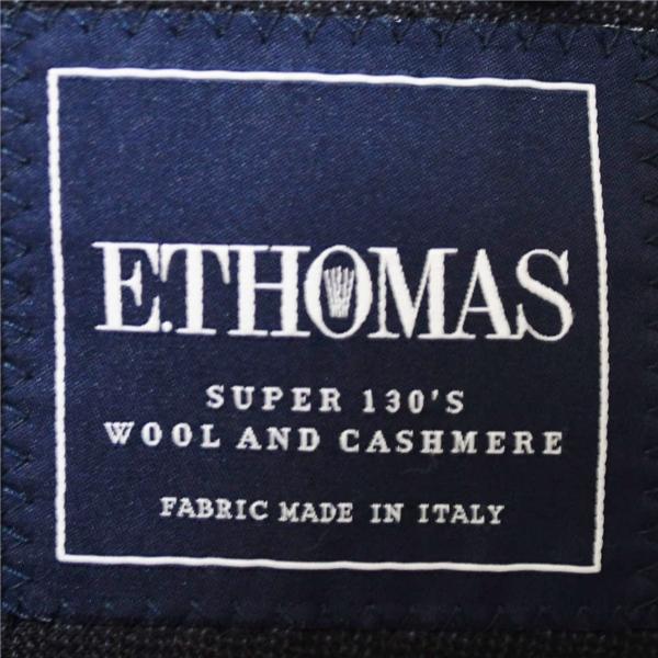 Begin 伊製 130's カシミヤ混生地 2つボタン シングルスーツ XL AB8 ダークネイビー ストライプ ノータック 176114 合物 春秋 6XC078 | ブランド登録なし | 04