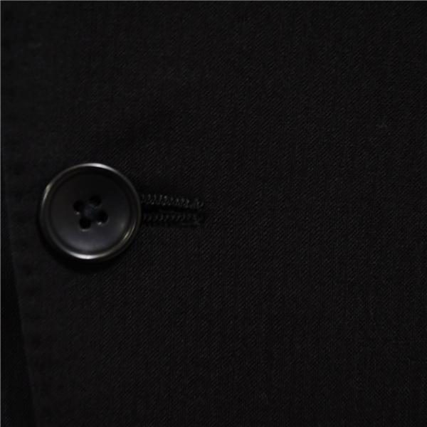 P.S.FA 2つボタン シングルスーツ M Y6 ブラック ストライプ ノータック 袖口4つ釦 開き見せ DS320151-09F 夏物 春夏 薄手 6XC084 | Perfect Suit FActory | 02