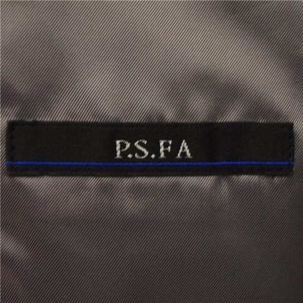 P.S.FA 2つボタン シングルスーツ M Y6 ブラック ストライプ ノータック 袖口4つ釦 開き見せ DS320151-09F 夏物 春夏 薄手 6XC084 | Perfect Suit FActory | 03