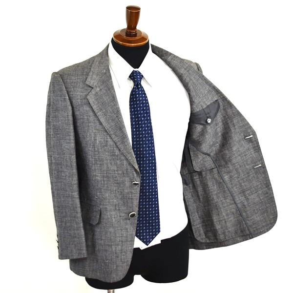 Pret a Porter 2つボタン シングルスーツ S A3 ダークグレー 杢 ノータック 袖口3つ釦 開き見せ 夏物 春夏 薄手 6XC085 | ブランド登録なし | 01