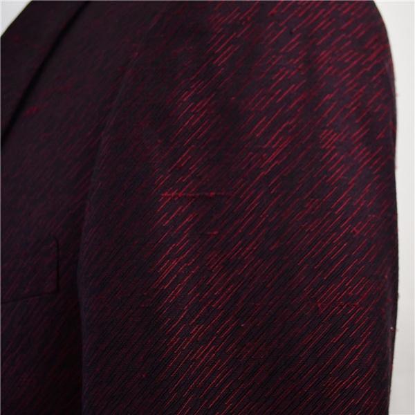 Pret a Porter 拝みボタン 1つボタン シングルスーツ S A3 ダークレッド ストライプ ノータック 開き見せ 夏物 春夏 6XC086 | ブランド登録なし | 05