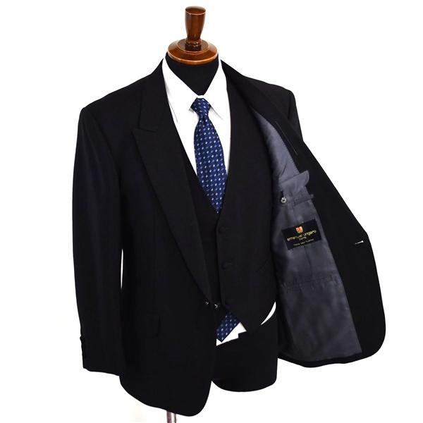 emanuel ungaro 3ピース 拝みボタン 1つボタン シングルスーツ S A3 ブラック ブラックスーツ 合物 春夏秋 6XC087 | ブランド登録なし | 01