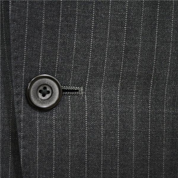 五大陸 英国製 ドーメル130's生地 2つボタン シングルスーツ M A6 ダークグレー ストライプ SR-GR-IW-0261 合物 春秋 gotairiku 6XD003 | gotairiku | 02