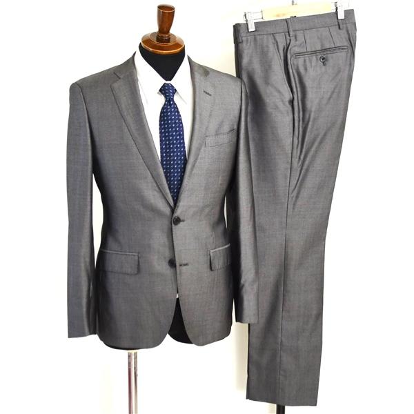 ONLY シルク混生地 2つボタン シングルスーツ M Y5 シルバー グレー ノータック 開き見せ 1-0122-25-004 夏物 春夏 薄手 6XD006 | ONLY