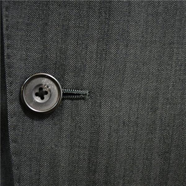 五大陸 2つボタン シングルスーツ S Y4 ダークグレー ストライプ ノータック 開き見せ SR-GO-HA-0105 夏物 春夏 gotairiku 6XD013 | gotairiku | 02