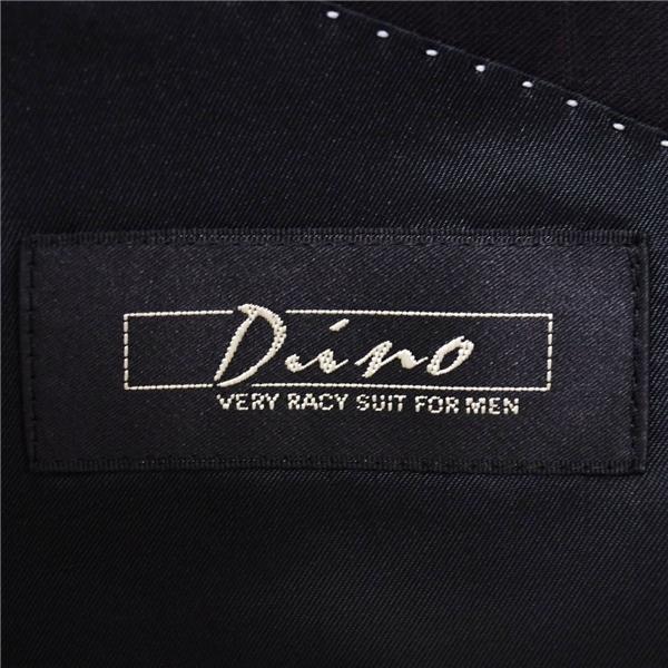 Dino 2パンツ 2つボタン シングルスーツ L A7 ダークブラウン ストライプ ノータック 袖口4つ釦 開き見せ 073643-1 合物 春秋 6XD014 | ブランド登録なし | 03