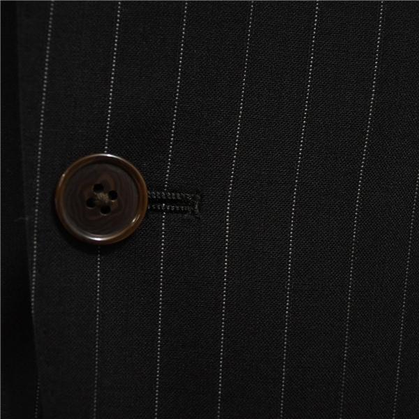 Mr.JUNKO 2パンツ 2つボタン シングルスーツ M YA5 ブラック ストライプ ノータック 袖口4つ釦 本切羽 ASSJ1004 夏物 春夏 6XD018 | ブランド登録なし | 02