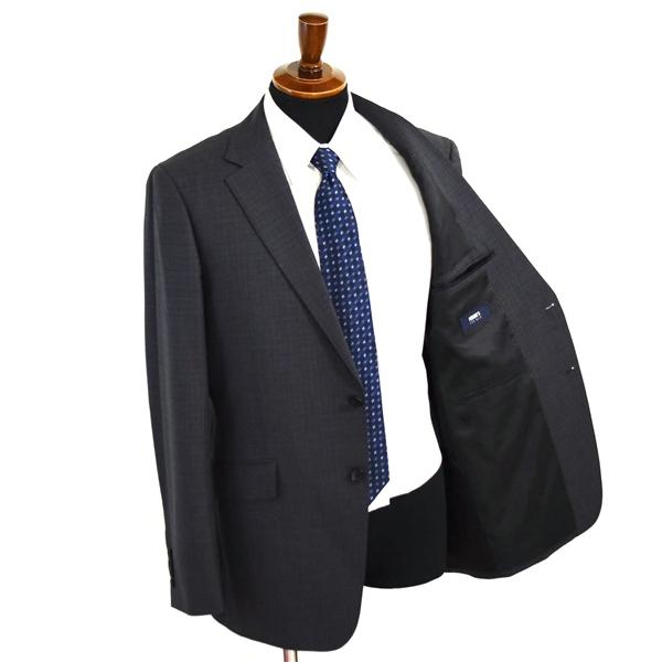 美品 パーソンズ フォーメン 2パンツ 2つボタン シングルスーツ L AB7 ダークグレー チェック ノータック NPFMO1502-39 春秋 6XD034 | PERSON'S(ファッション) | 01