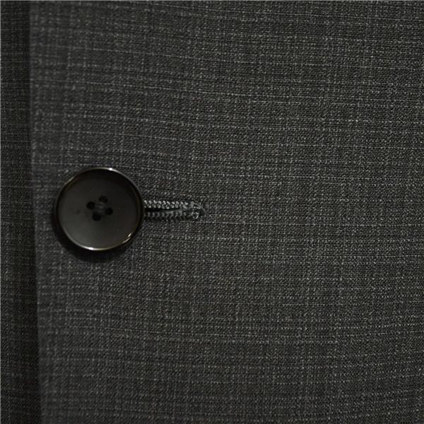 美品 パーソンズ フォーメン 2パンツ 2つボタン シングルスーツ L AB7 ダークグレー チェック ノータック NPFMO1502-39 春秋 6XD034 | PERSON'S(ファッション) | 02