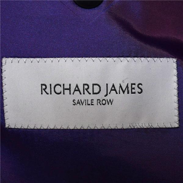 RICHARD JAMES 伊製 ゼニア生地 6つボタン シングルスーツ M Y5 ダークネイビー チェック ノータック RBS8901 合物 春秋 6XD040 | RICHARD JAMES | 03