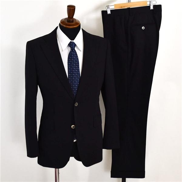 RICHARD JAMES 伊製 ロロピアーナ 120's生地 2つボタン シングルスーツ M Y5 ブラック ノータック RBF231 夏物 春夏 薄手 6XD042 | RICHARD JAMES