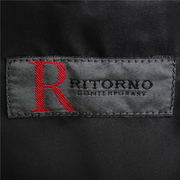 RITORNO 2つボタン シングルスーツ L AB7 ダークネイビー ウインドペン ノータック 開き見せ NRTR81535-15 夏物 春夏 薄手 6XD048 | ブランド登録なし | 03