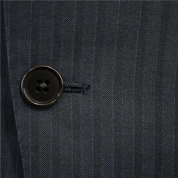 DRESSTERIOR 伊製 チェルッティ 2つボタン シングルスーツ M A6 ダークネイビー ストライプ ノータック 086-68009 夏物 春夏 6XD049 | ブランド登録なし | 02