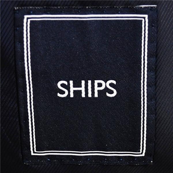 SHIPS 伊製 ロロピアーナ 130's生地 2つボタン シングルスーツ M Y5 ダークネイビー ストライプ ノータック 117-14-0143 合物 春秋  6XD062 | SHIPS | 03