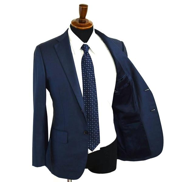 SHIPS 伊製 ロロピアーナ シルク混 3ピース 2つボタン シングルスーツ M A5 ダークネイビー ノータック 117-13-0103 合物 春夏秋 6XD063 | SHIPS | 01