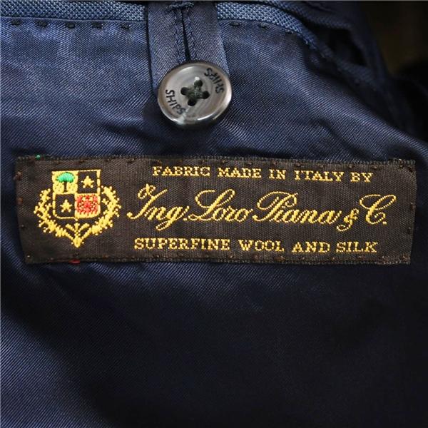 SHIPS 伊製 ロロピアーナ シルク混 3ピース 2つボタン シングルスーツ M A5 ダークネイビー ノータック 117-13-0103 合物 春夏秋 6XD063 | SHIPS | 04