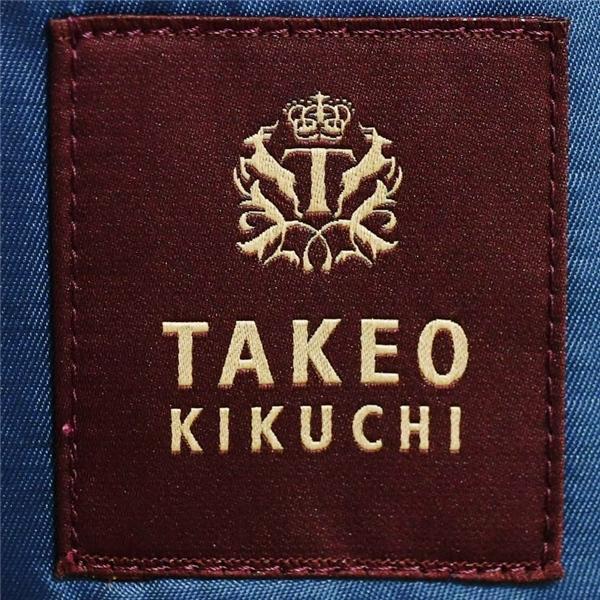 タケオキクチ シルク混生地 2つボタン シングルスーツ M YA5 ダークネイビー ストライプ ノータック AB070-49008A 合物 春秋 6XD072 | TAKEO KIKUCHI | 03