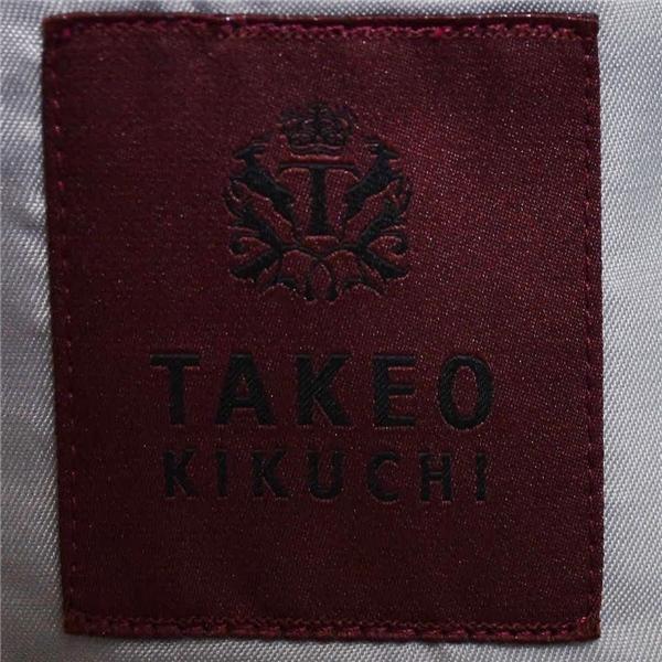 タケオキクチ Super100's 2つボタン シングルスーツ M A5 ライトグレー ストライプ ノータック AB931-48304AB 夏物 春夏 6XD074 | TAKEO KIKUCHI | 03