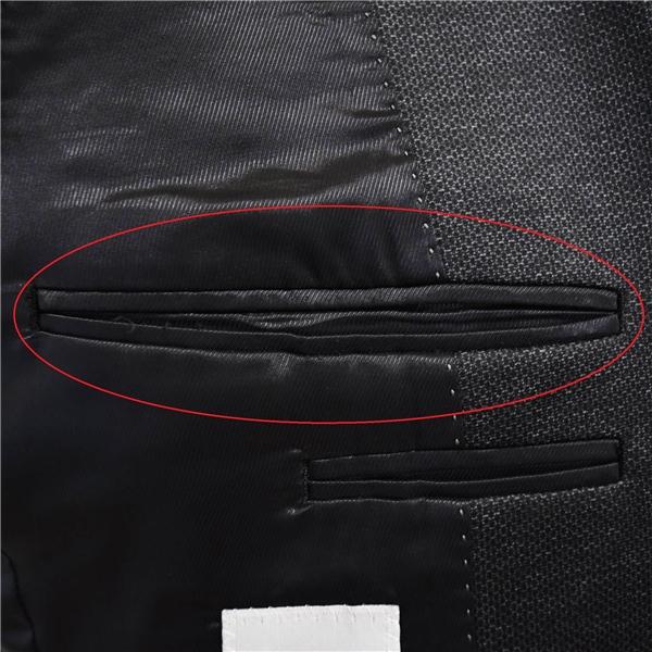 タケオキクチ 2つボタン シングルスーツ M YA5 ダークグレー 袖口3つ釦 開き見せ BA931-73041 合物 春秋 6XD084 | TAKEO KIKUCHI | 06