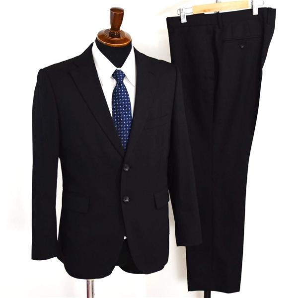 P.S.FA 2つボタン シングルスーツ M AB4 ブラック ストライプ ノータック 開き見せ PC911901D-09NHB-09 夏物 春夏 6XD088 | Perfect Suit FActory