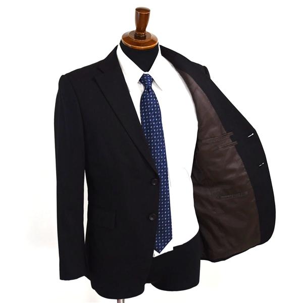 P.S.FA 2つボタン シングルスーツ M AB4 ブラック ストライプ ノータック 開き見せ PC911901D-09NHB-09 夏物 春夏 6XD088 | Perfect Suit FActory | 01