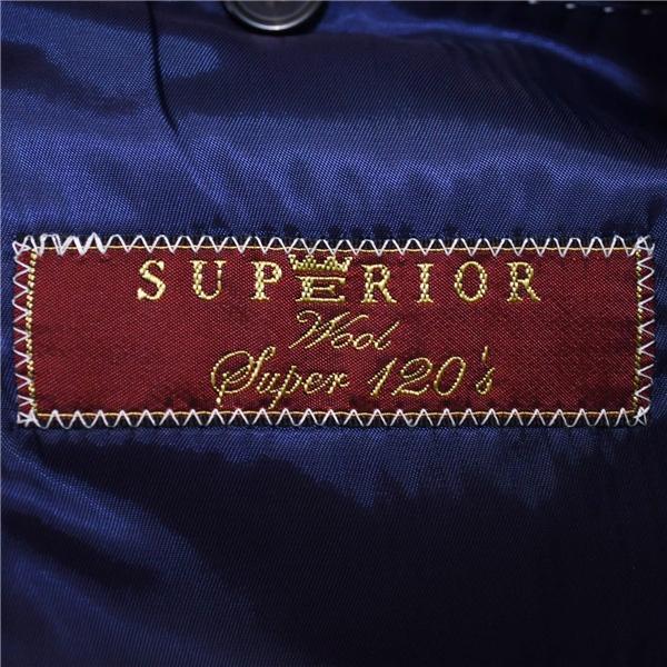 スーツカンパニー 伊製 120's生地 2つボタン シングルスーツ M A5 ダークネイビー ストライプ ノータック 0102241 合物 春秋 6XD096 | SUIT SQUARE | 04