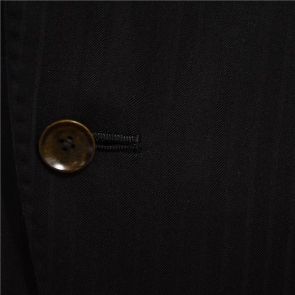 パーソンズ フォーメン 2パンツ 2つボタン シングルスーツ M A4 ブラック ストライプ ノータック 開き見せ 11522012 合物 春秋 6XD134 | PERSON'S(ファッション) | 02