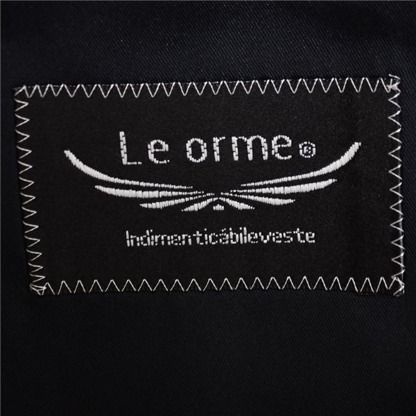 Le orme 2つボタン シングルスーツ XL A8 ダークネイビー 千鳥格子 ノータック 袖口4つ釦 開き見せ L-AZSU2P-1652 合物 春秋 6XD138 | ブランド登録なし | 03