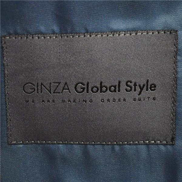 GINZA GlobalStyle 伊製生地 3ピース 2つボタン シングルスーツ S YA4 ダークネイビー ストライプ ノータック N7-0181 合物 春秋 6XD142 | ブランド登録なし | 03