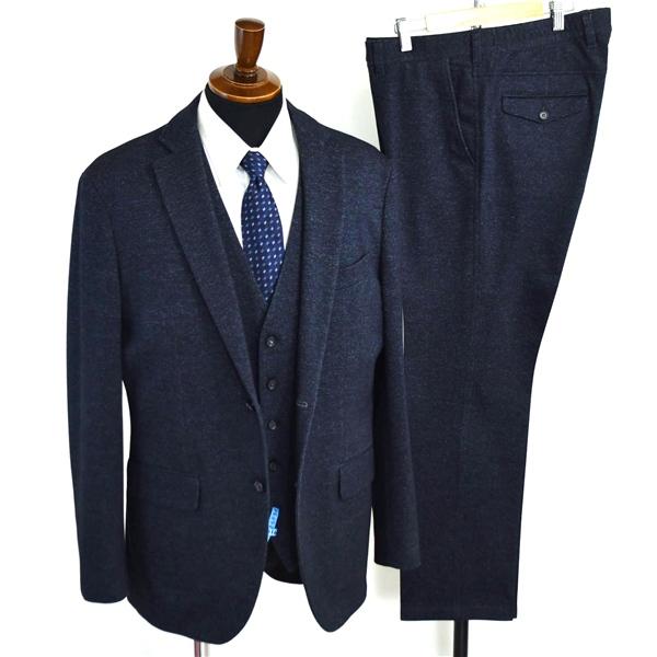 JOSEPH ABBOUD 3ピース 2つボタン シングルスーツ XL A8 ダークネイビー チェック ノータック  JK-JL-IA-0101 合物 春秋 6XD143 | ブランド登録なし