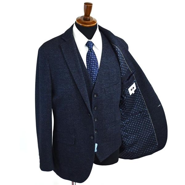 JOSEPH ABBOUD 3ピース 2つボタン シングルスーツ XL A8 ダークネイビー チェック ノータック  JK-JL-IA-0101 合物 春秋 6XD143 | ブランド登録なし | 01
