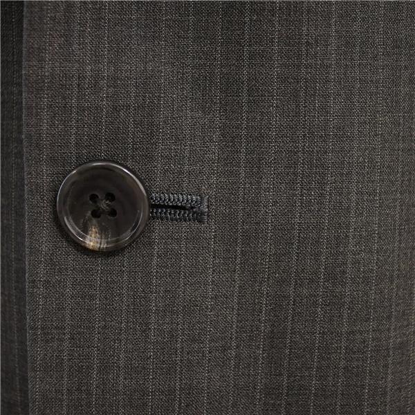 FARAGO 2パンツ 2つボタン シングルスーツ L BB6 ダークグレー ストライプ 袖口3つ釦 開き見せ 139112-14 夏物 春夏 薄手 6XD149 | ブランド登録なし | 02