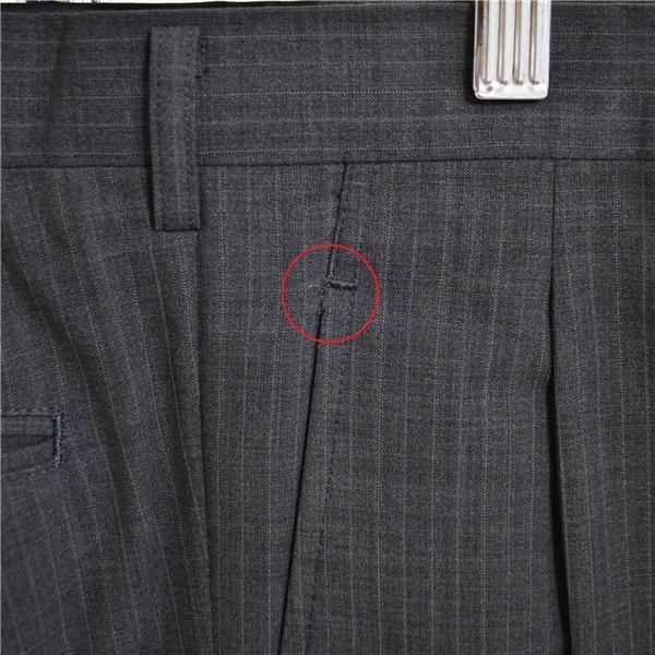 FARAGO 2パンツ 2つボタン シングルスーツ L BB6 ダークグレー ストライプ 袖口3つ釦 開き見せ 139112-14 夏物 春夏 薄手 6XD149 | ブランド登録なし | 07
