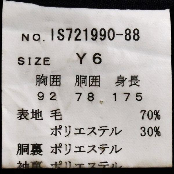 P.S.FA 3つボタン シングルスーツ M Y6 ブラック ストライプ 袖口4つ釦 開き見せ IS721990-88 合物 春秋 6XD158 | Perfect Suit FActory | 04
