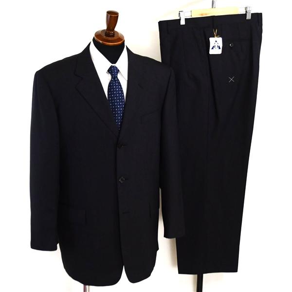 JIHN PEARSE 2パンツ 3つボタン シングルスーツ XL BB7 ダークグレー ストライプ 袖口4つ釦 開き見せ 116114-11 夏物 春夏 薄手 6XD167 | ブランド登録なし
