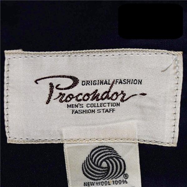 Procondor 3ピース 2つボタン シングルスーツ L A7 ダークネイビー ストライプ 袖口3つ釦 開き見せ 1230 合物 春夏秋 6XD174 | ブランド登録なし | 03