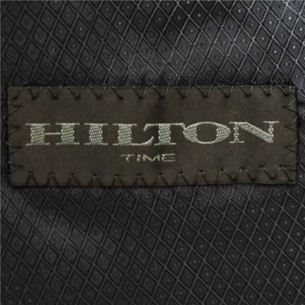 HILTON シルク混 2つボタン シングルスーツ M A6 ダークネイビー ストライプ ノータック 袖口4つ釦 本切羽 111124 夏物 春夏 薄手 6XE033 | HILTON | 03
