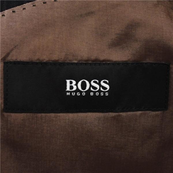 HUGO BOSS Super130's生地 2つボタン シングルスーツ XL AB9 ブラック ストライプ ノータック 46486-080 合物 春秋 6XE046 | HUGO BOSS | 03