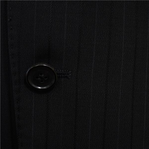 HUGO BOSS 2つボタン シングルスーツ XL AB9 ブラック ストライプ 袖口4つ釦 開き見せ ヒューゴボス 50119639 合物 春秋 6XE047 | HUGO BOSS | 02