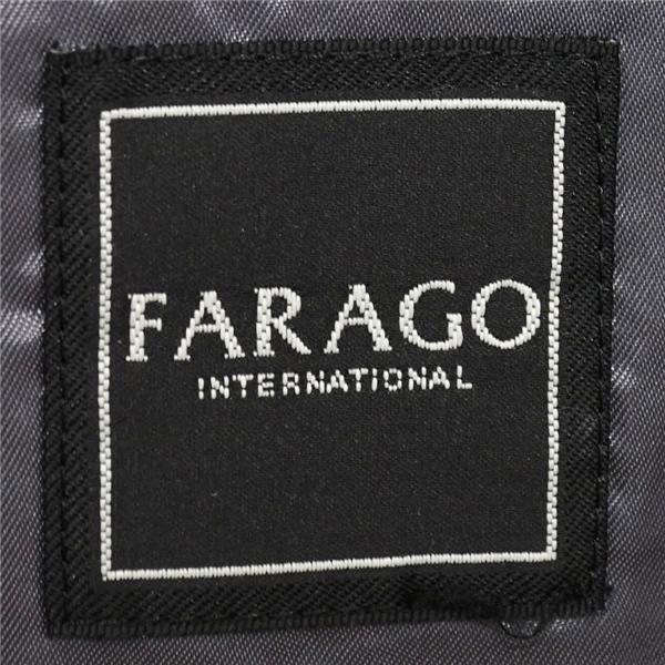 FARAGO 2つボタン シングルスーツ XL K6 ダークグレー ストライプ 袖口3つ釦 開き見せ V21A1220 夏物 春夏 薄手 6XE080 | ブランド登録なし | 03