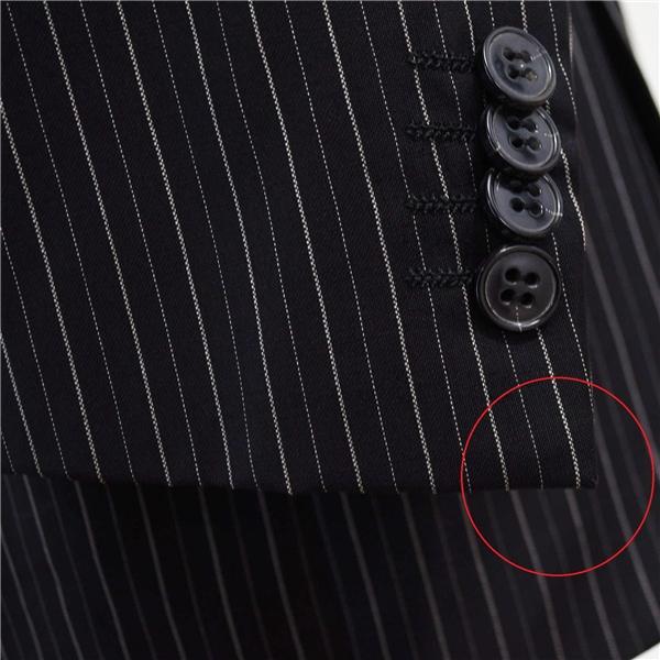 エルメネジルドゼニア 2つボタン シングルスーツ S YA4 ブラック ストライプ ノータック 開き見せ 298JGD 夏物 春夏 薄手 6XE102 | ZEGNA | 07