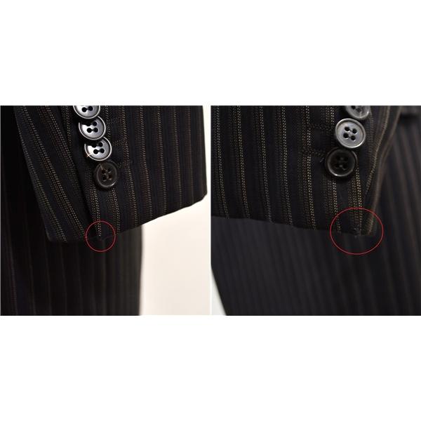 エルメネジルドゼニア 2つボタン シングルスーツ S YA4 ブラック ストライプ ノータック 開き見せ 288CGD 合物 春秋 6XE103 | ZEGNA | 04